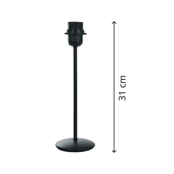 De Various Universal lampenvoet in zwart is 31 cm hoog. Combineer met een lampenkap die bij jouw interieur past!