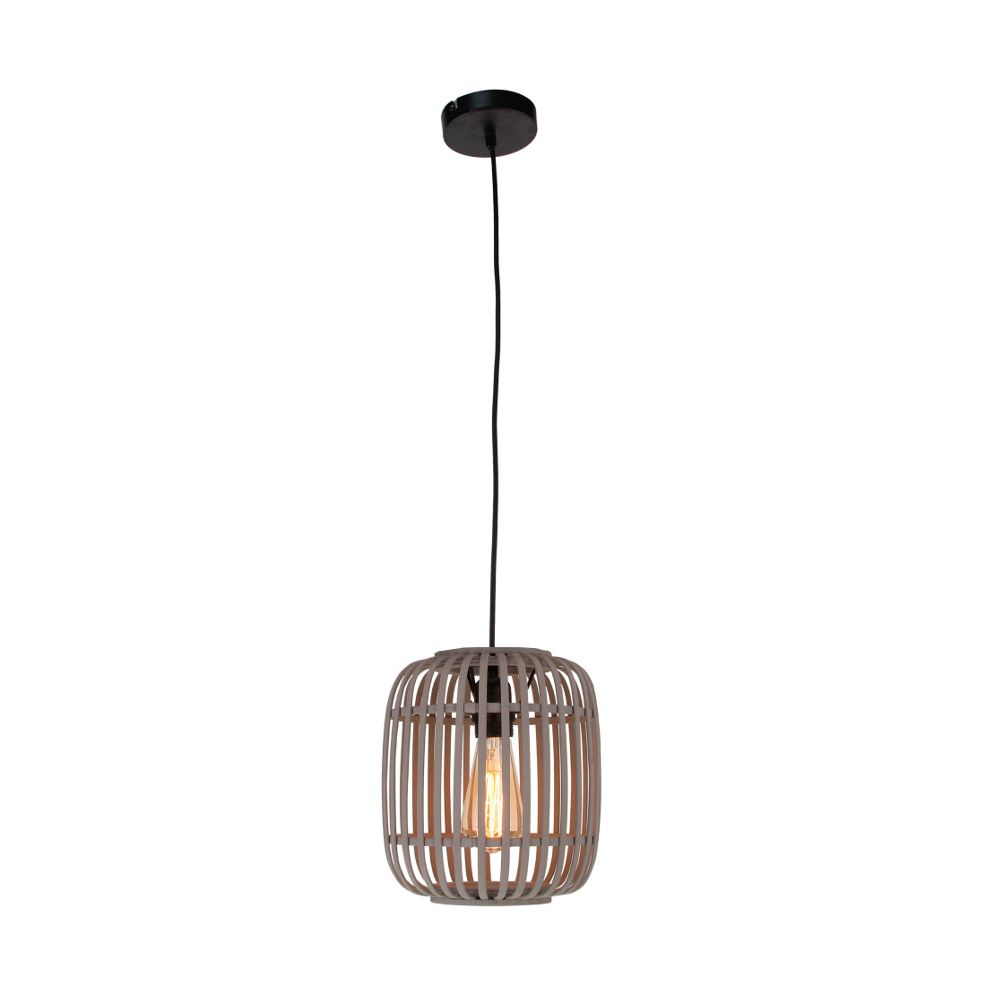 Woven hanglamp van Various, grijs, 1 lichts, Ø21 cm, met een elegant en eigentijds ontwerp.