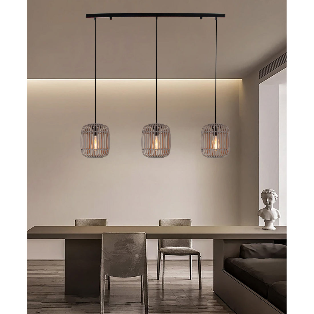 De Various Woven hanglamp in grijs heeft een Ø22 cm kap. Een moderne, stijlvolle hanglamp die een eigentijdse uitstraling biedt voor elk interieur.