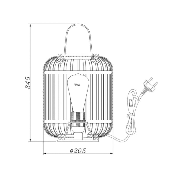 De Various Woven tafellamp in zwart heeft een Ø20,5 cm kap. Een moderne, stijlvolle tafellamp die een eigentijdse uitstraling biedt voor elk interieur.