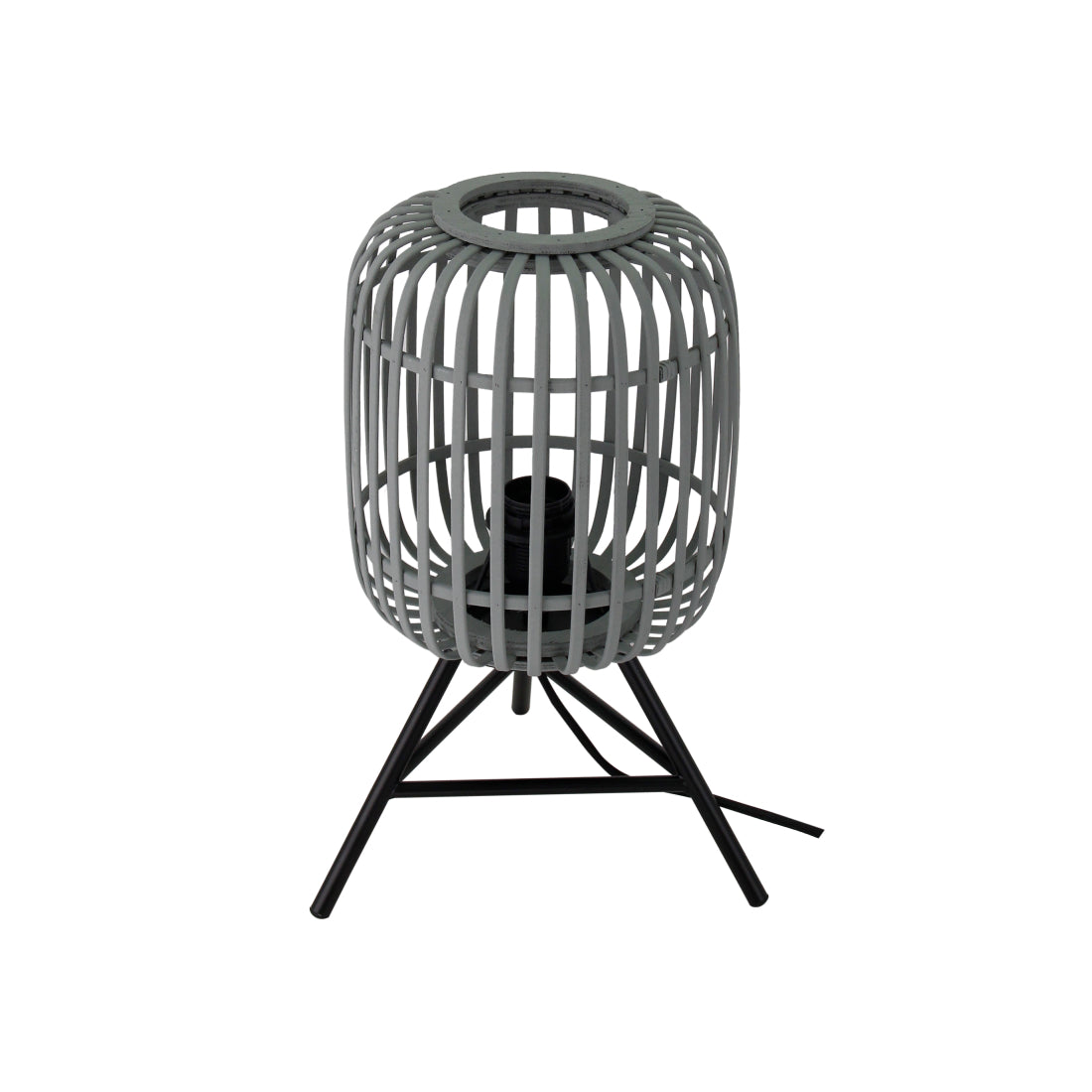 De Various Woven tafellamp in grijs heeft een Ø22 cm kap. Een moderne, stijlvolle tafellamp op 3 poten die een eigentijdse uitstraling biedt voor elk interieur.