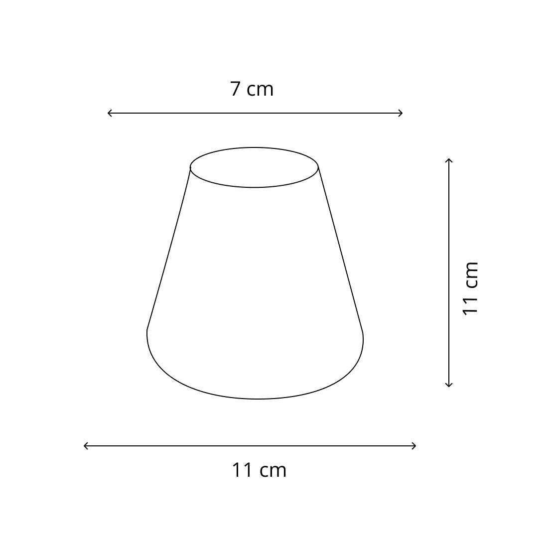 Različna klipsna senca za svetilko - Ø11 cm - Kremna - Okrogla