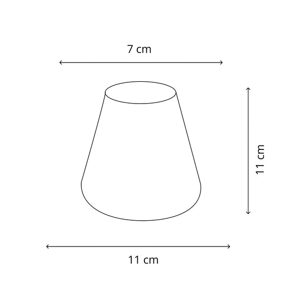 Različna klipsna senca za svetilko - Ø11 cm - Kremna - Okrogla
