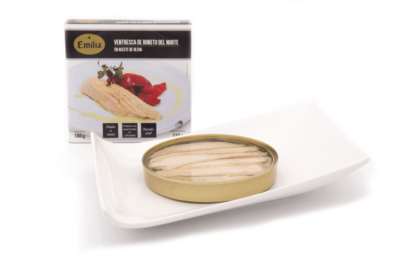 Ventresca of Northern Bonito in olive oil can 180g.