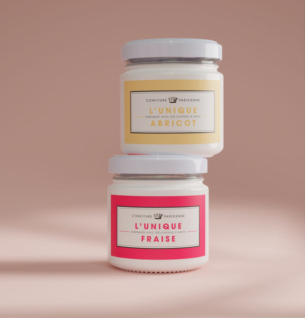 Confiture Parisienne - Coffret 2 recettes Fraise Abricot 