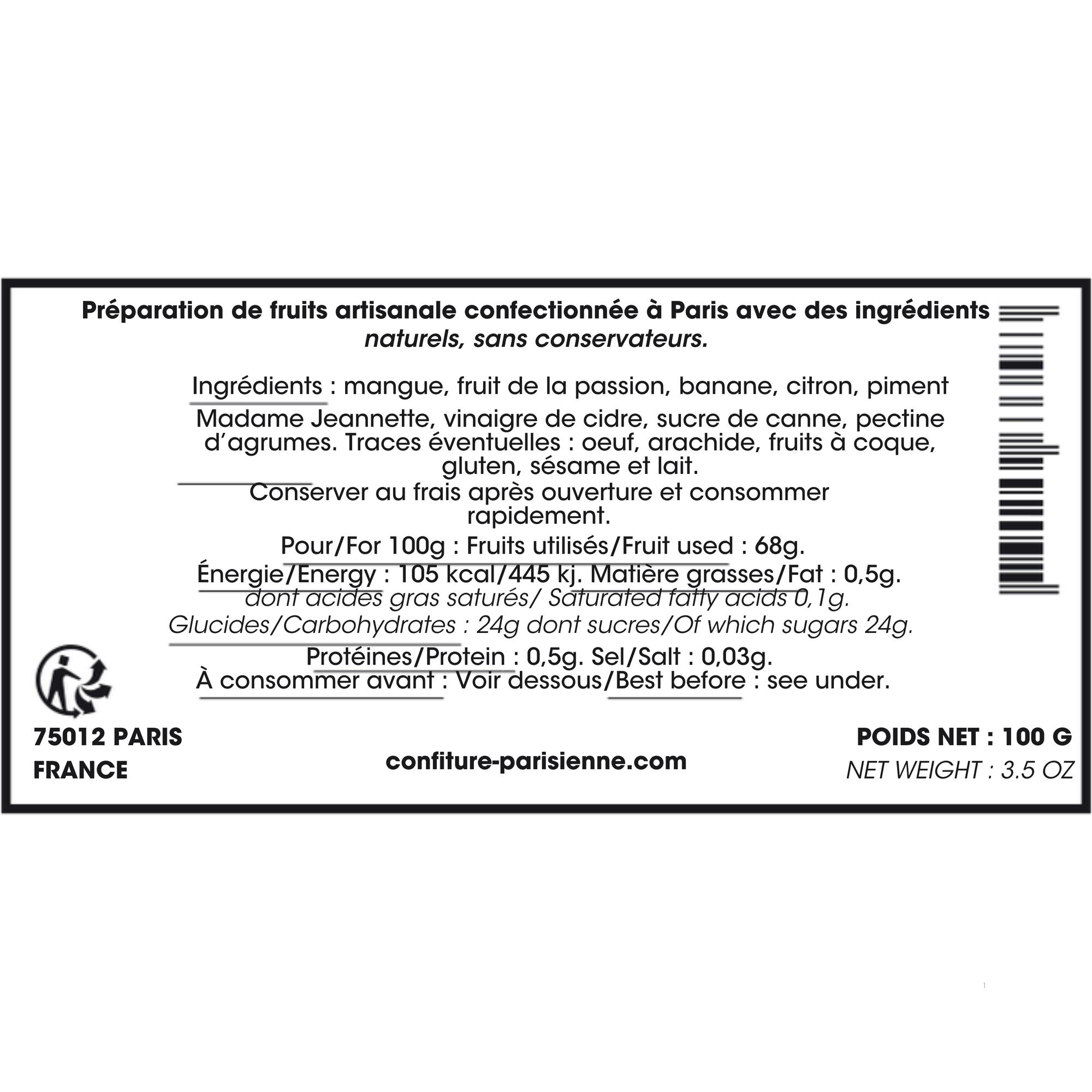 Chutney Madame Jeannette