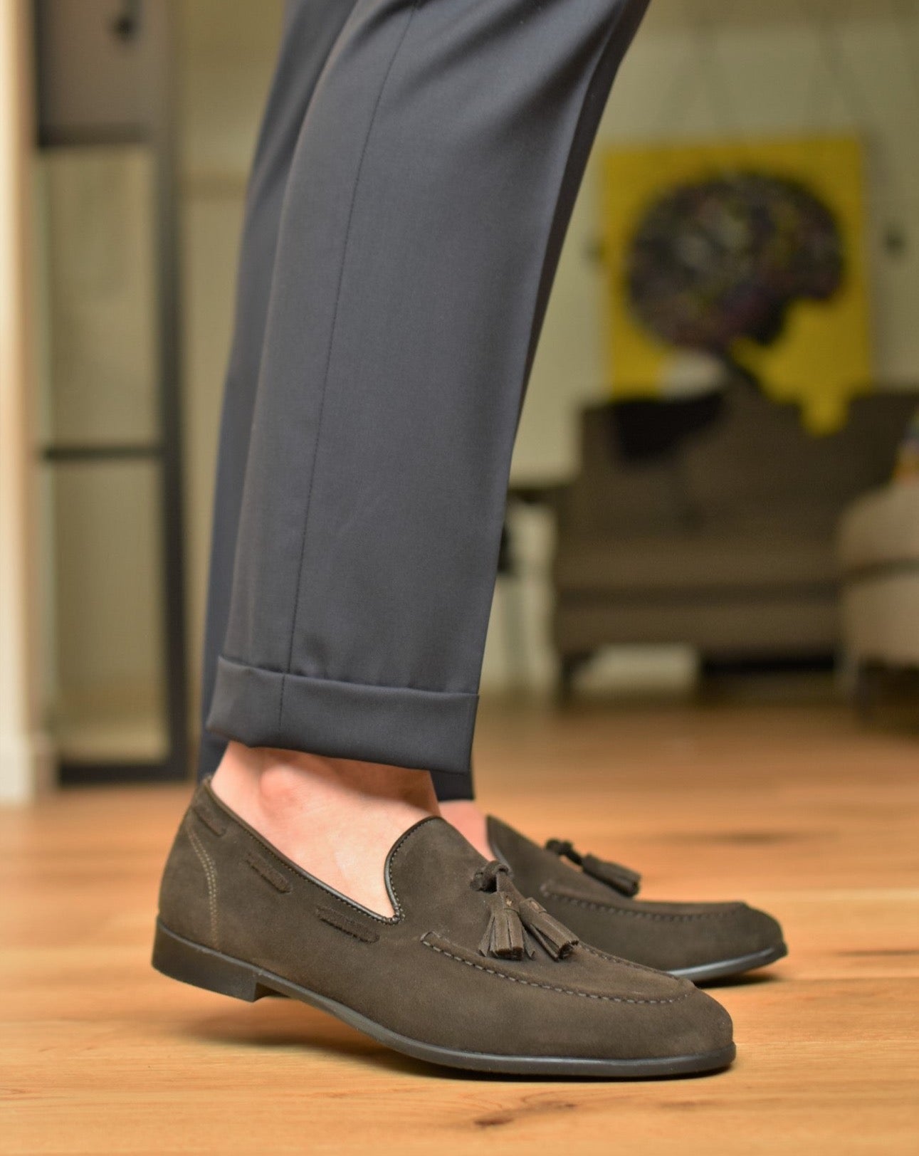 VULCANO - Bruin Suède