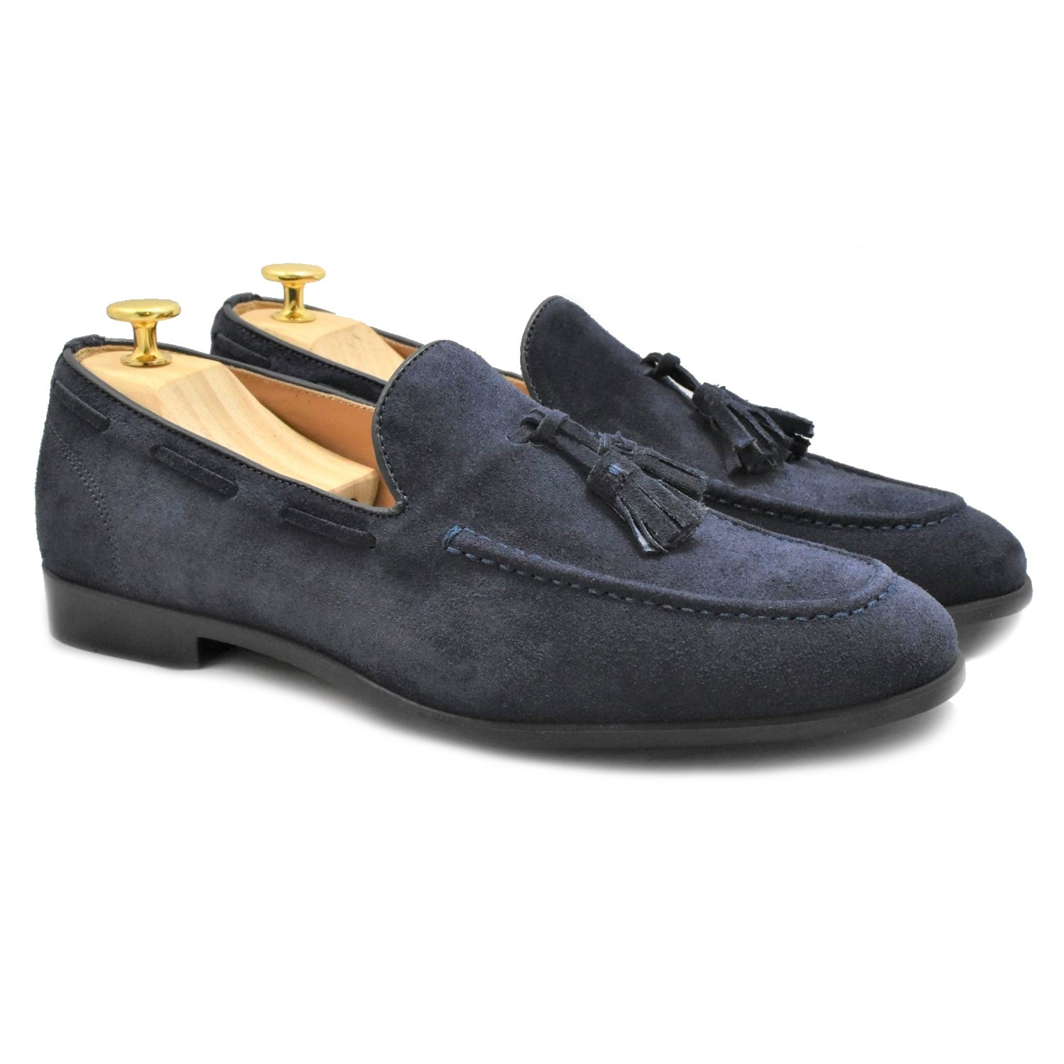 VULCANO - Marineblauwe Suède