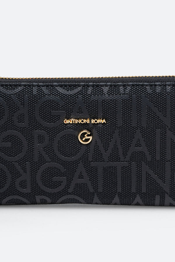 Portafoglio Charlie con Zip Nero