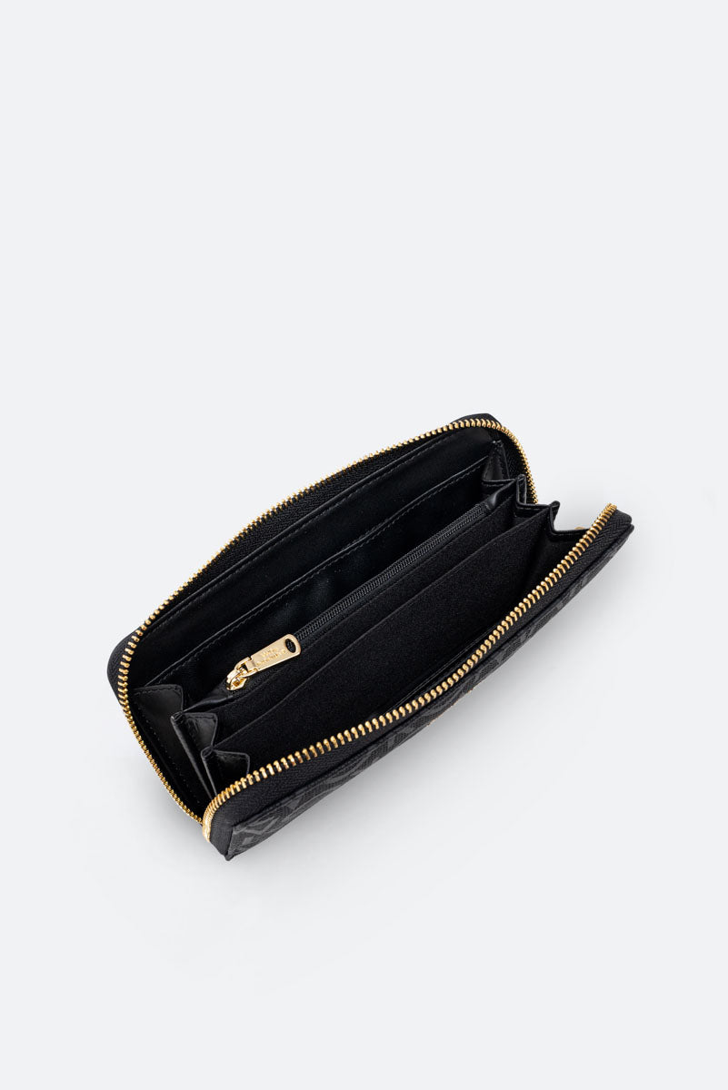 Charlie Wallet with Zip Black