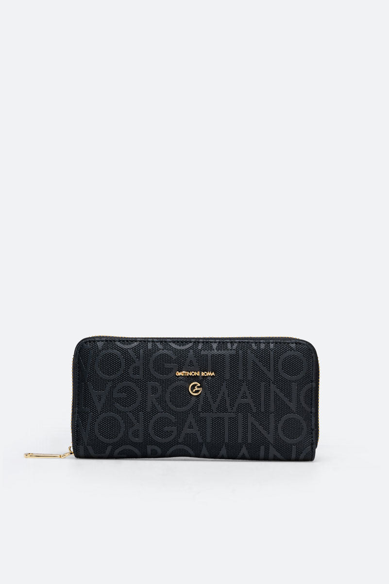 Charlie Wallet with Zip Black