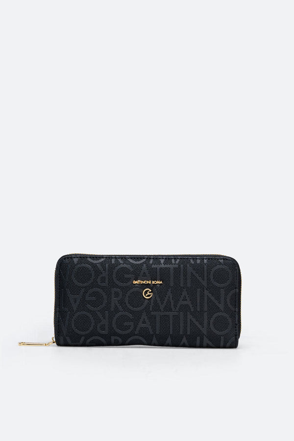 Charlie Wallet with Zip Black