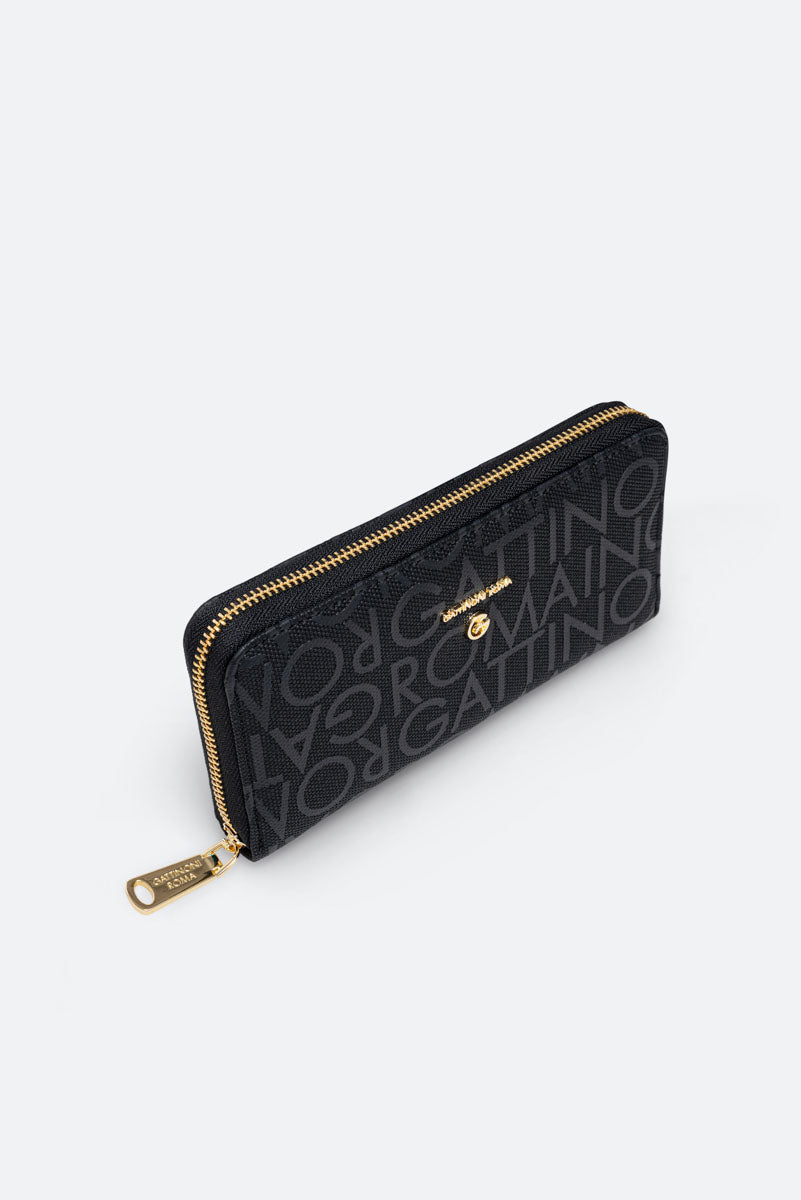 Charlie Wallet with Zip Black