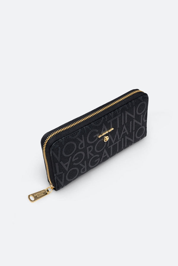 Charlie Wallet with Zip Black