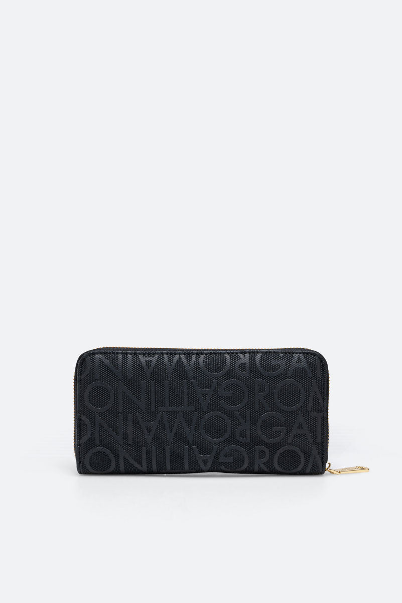Charlie Wallet with Zip Black