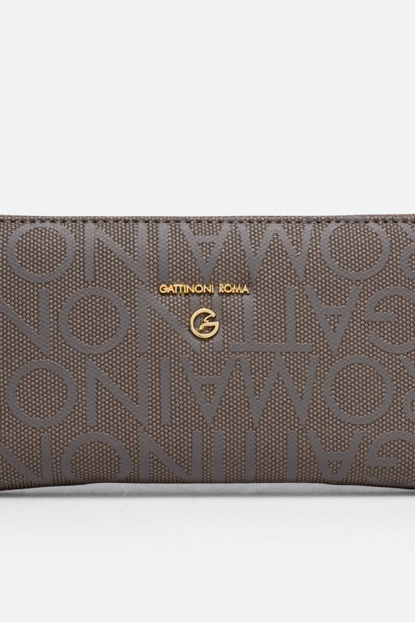 Portafoglio Charlie con Zip Grigio Perla