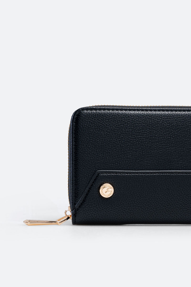 Ruime Portemonnee met Rits Zwart