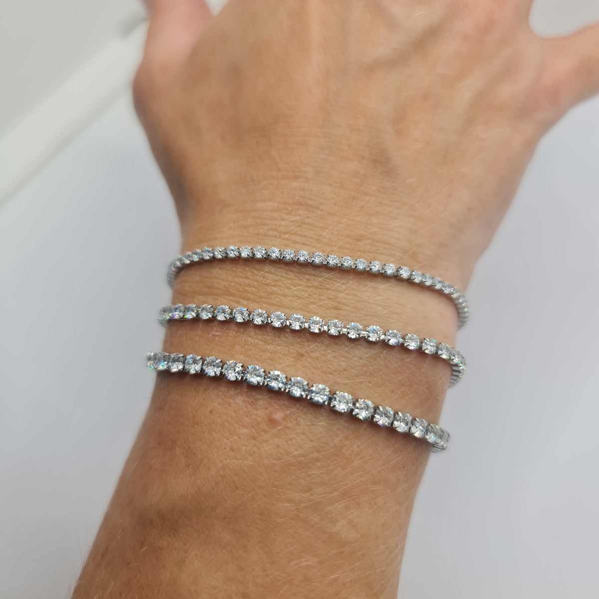Pulsera de Tenis en Acero con Circonita Blanca de 2.50 mm