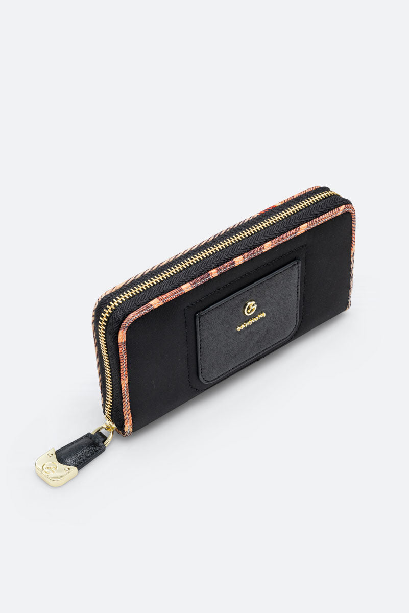 Colorsoul Black Zip Wallet