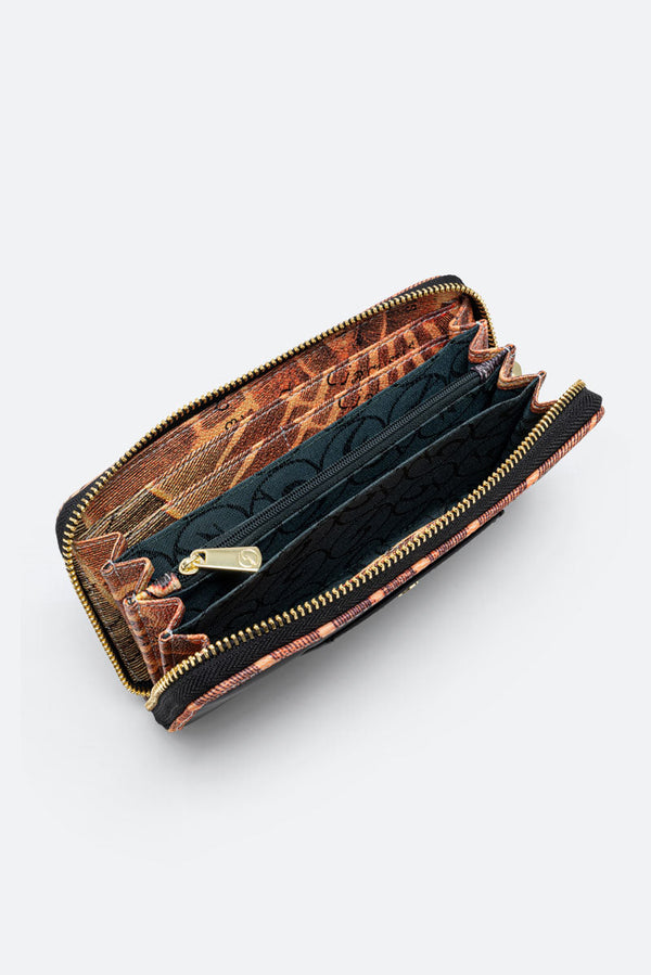 Colorsoul Black Zip Wallet