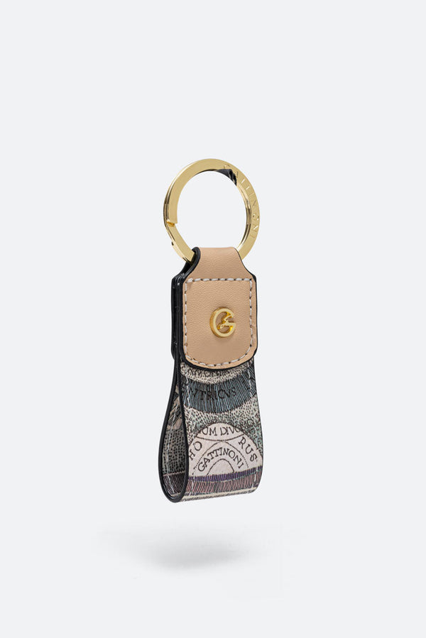 Keychain PVC Planetarium/Leather Watercolor/Beige
