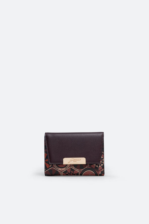 Small Wallet with Flap Teodosia Garnet