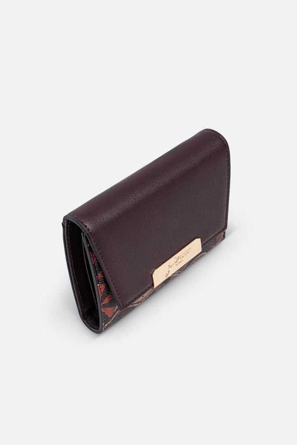 Small Wallet with Flap Teodosia Garnet