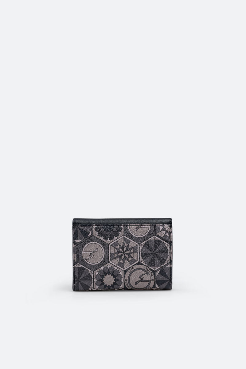 Small wallet with flap Teodosia Smoke
