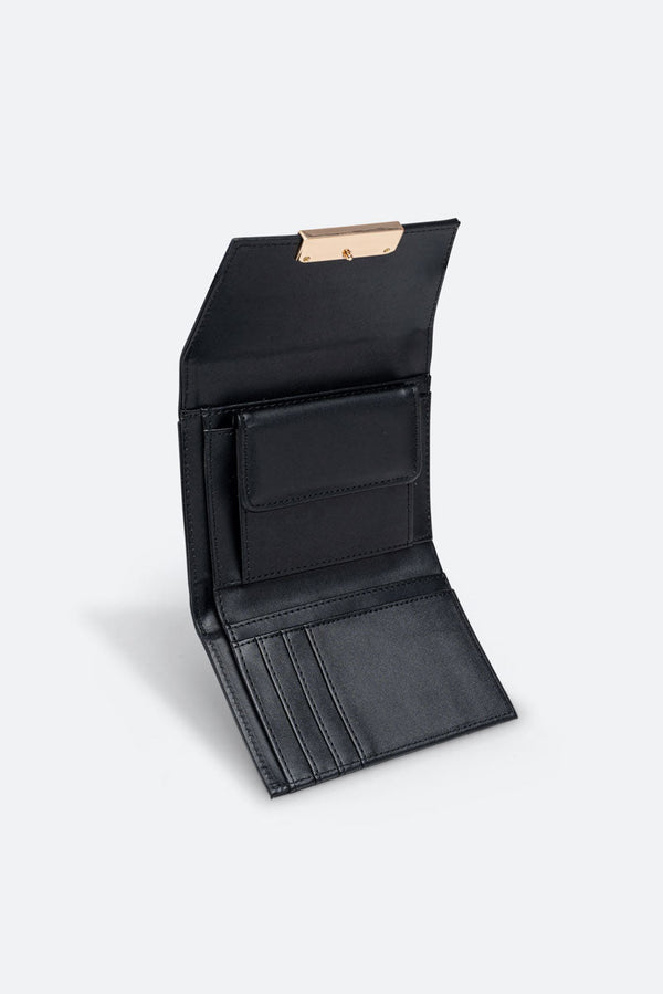 Small wallet with flap Teodosia Smoke