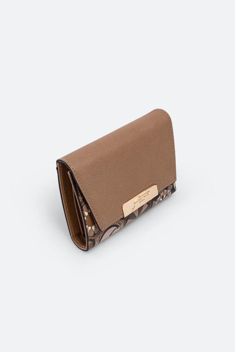 Small Wallet with Flap Teodosia Desert