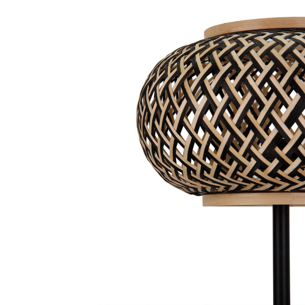 Various Weaving Table Lamp - Bamboo - Ø28 cm - Natural & Black