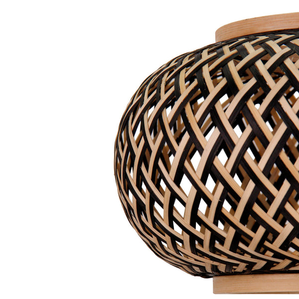 Various Weaving Table Lamp - Bamboo - Ø28 cm - Natural & Black
