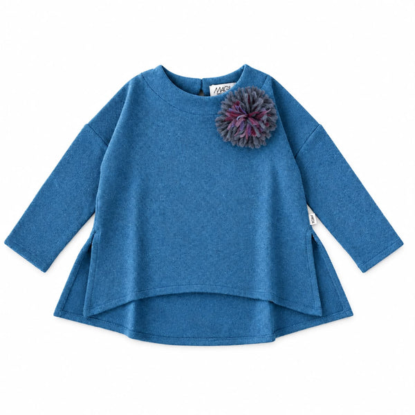 WARM COTTON SWEATER WITH SLIT