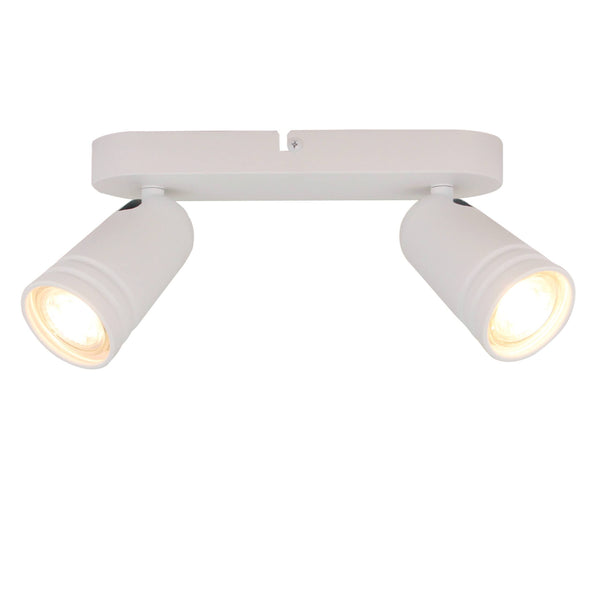 Chericoni Spero spotlamp met 2 lichtpunten, modern wit design en Ø6 cm.