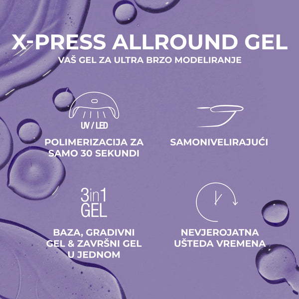 X-Press Allround Gel – 30 sec. – Clear Rose