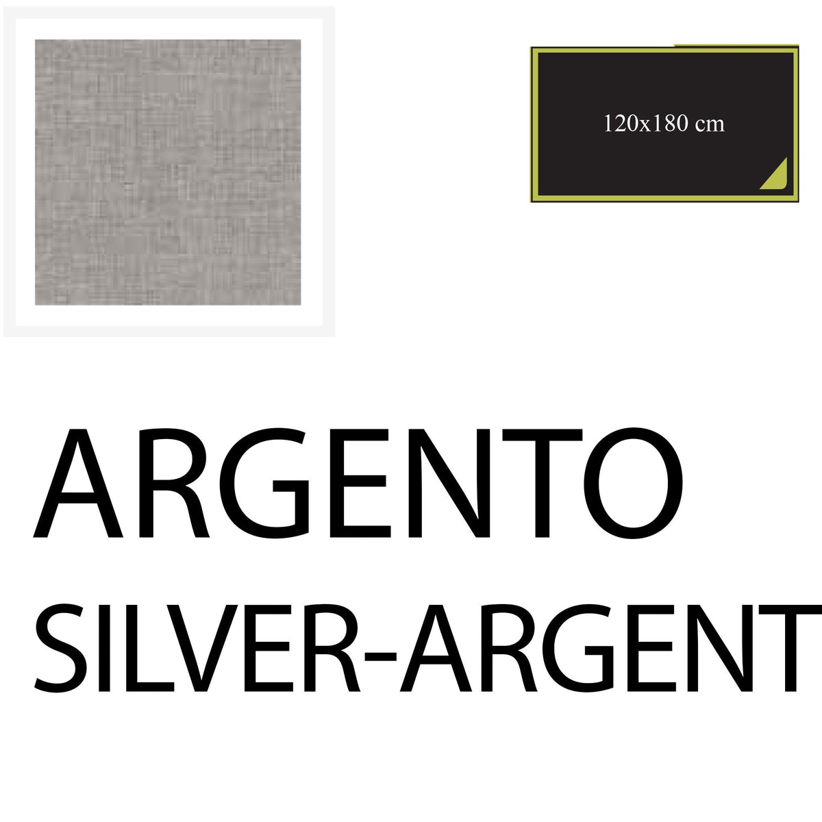Tablecloth 180x120 cm - Silver - Cotton-One