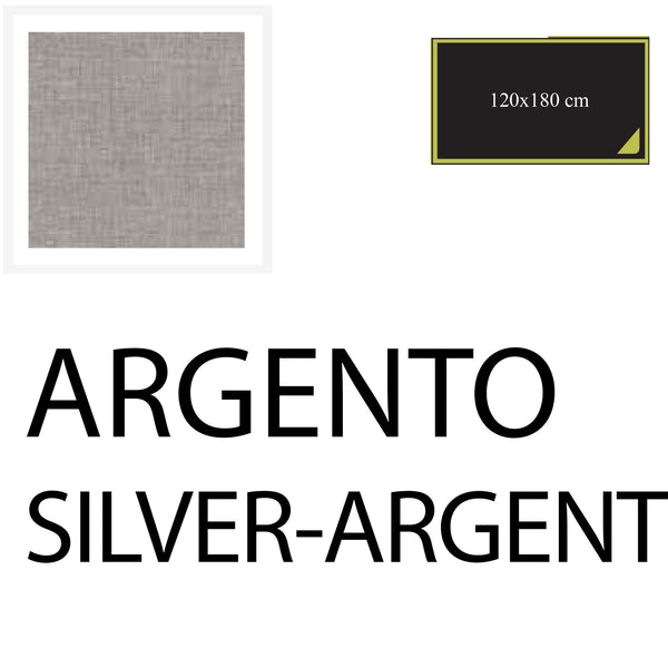 Tablecloth 180x120 cm - Silver - Cotton-One