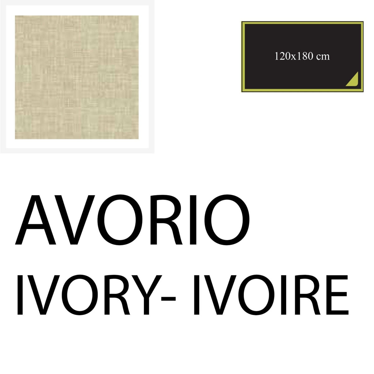 Tablecloth 180x120 cm - Ivory - Cotton-One