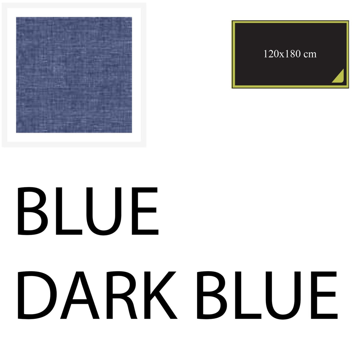 Tablecloth 180x120 cm - Blue - Cotton-One