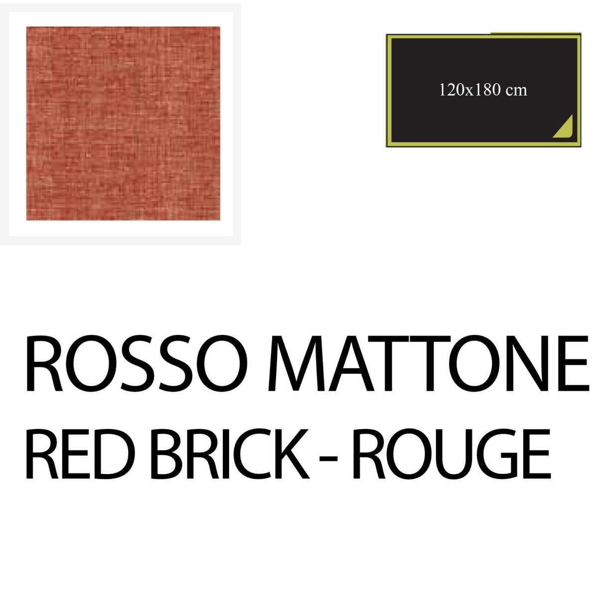 Tablecloth 180x120 cm - Brick Red - Cotton-One