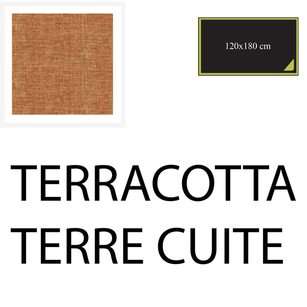 Tablecloth 180x120 cm - Terracotta - Cotton-One