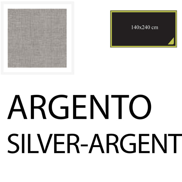 Tovaglia 240x140 cm - Argento - Cotton-One