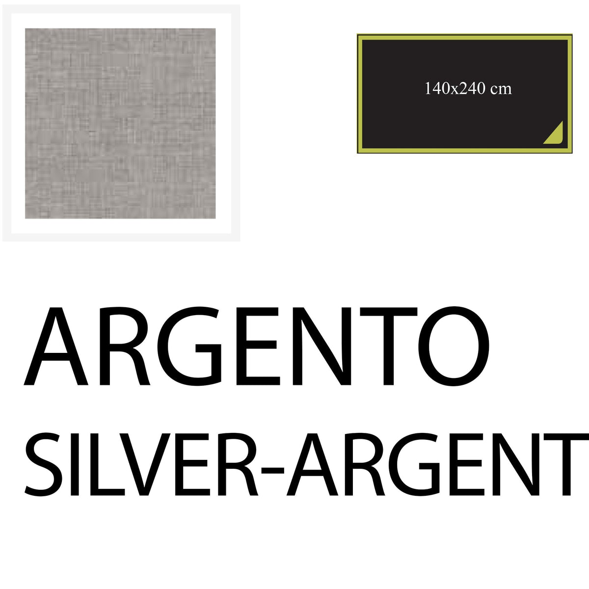 Tablecloth 240x140 cm - Silver - Cotton-One