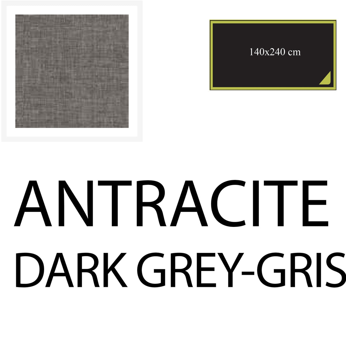 Tablecloth 240x140 cm - Anthracite - Cotton-One