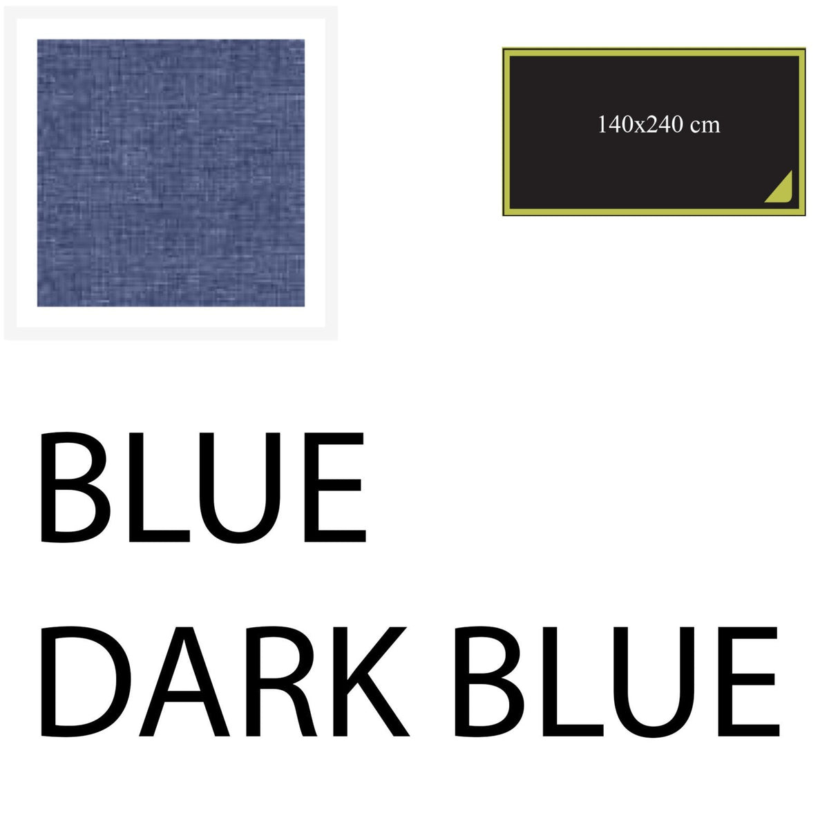 Tablecloth 240x140 cm - Blue - Cotton-One