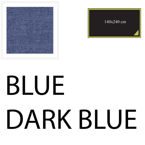 Tablecloth 240x140 cm - Blue - Cotton-One