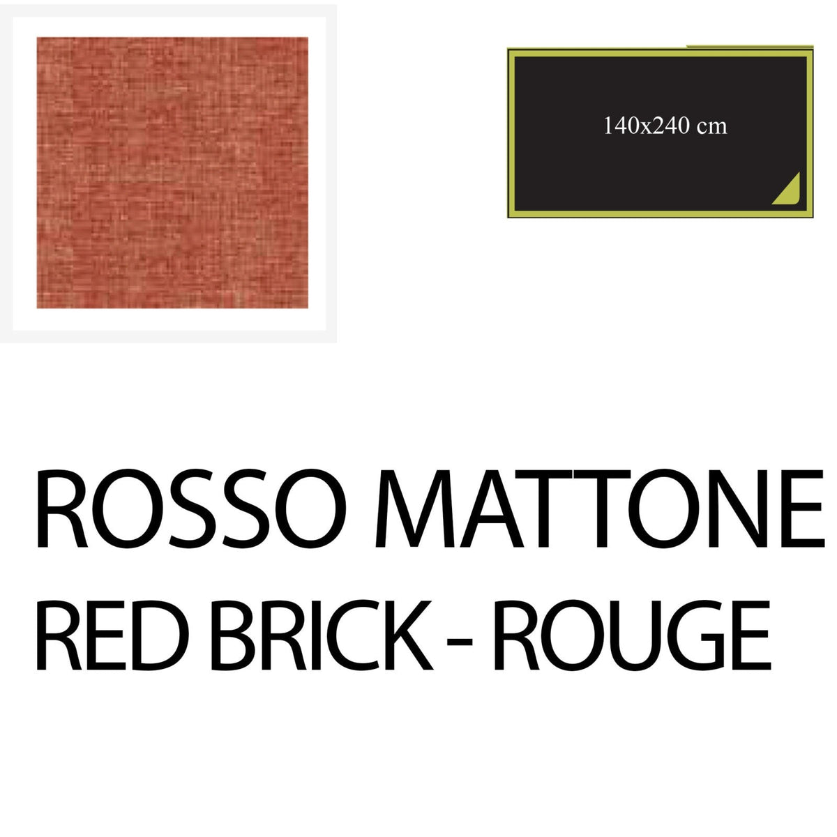 Tablecloth 240x140 cm - Brick Red - Cotton-One