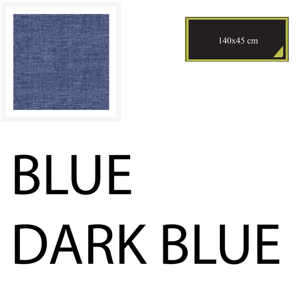Runner 140x45 cm - 2 pieces - Blue - Cotton-One