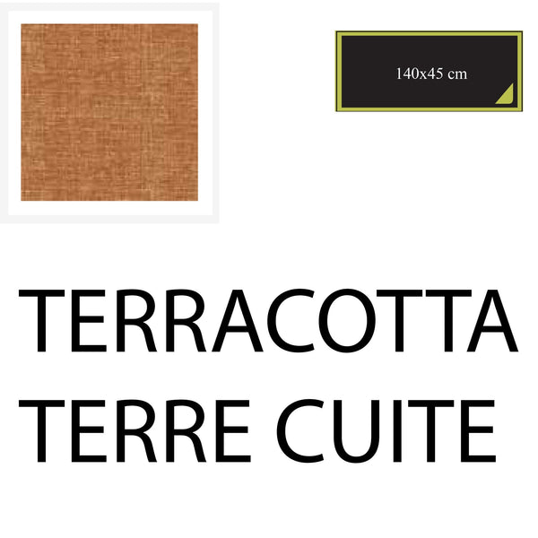 Runner 140x45 cm - 2 pezzi - Terracotta - Cotton-One