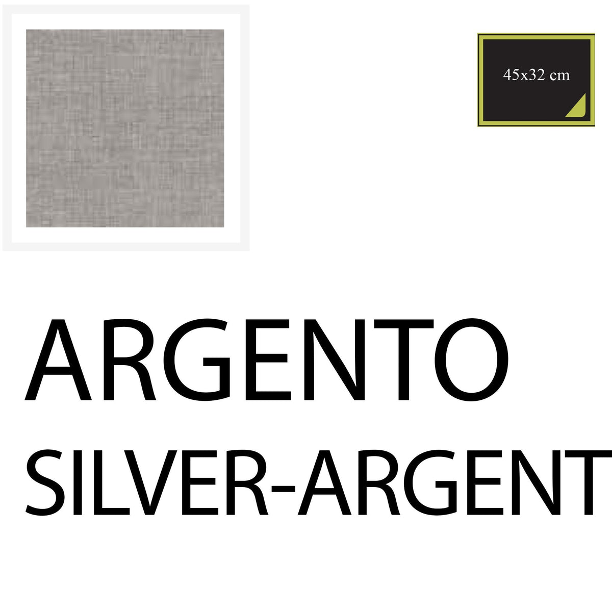 American placemats 45x33 cm - 10 pieces - Silver - Cotton-One